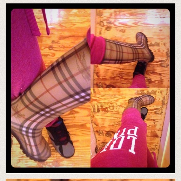 Burberry rain boots