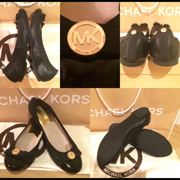 michael kors black ballerina flats