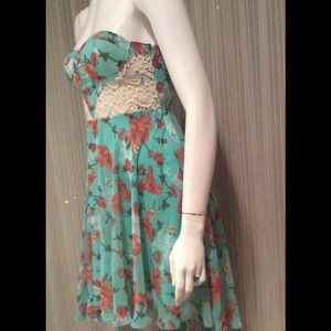 Green floral dress