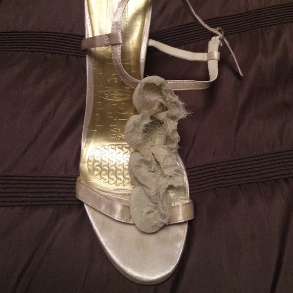 RSVP Strappy Heels with Rosebud detail. - Picture 1 of 3