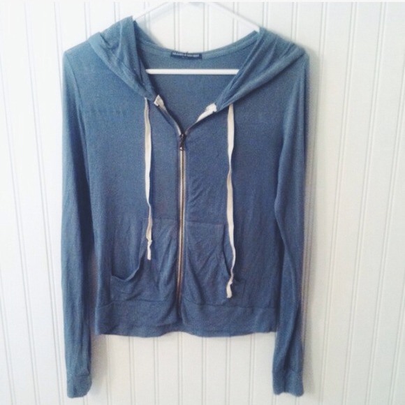 Blue Gray Brandy Melville zip up