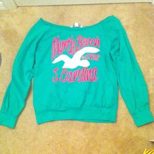 🎀Cozy Myrtle Beach Off-The-Shoulder Sweatshirt🎀