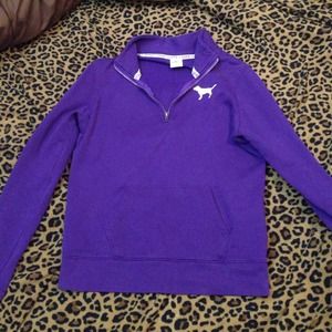 purple Victoria secret quarter zip