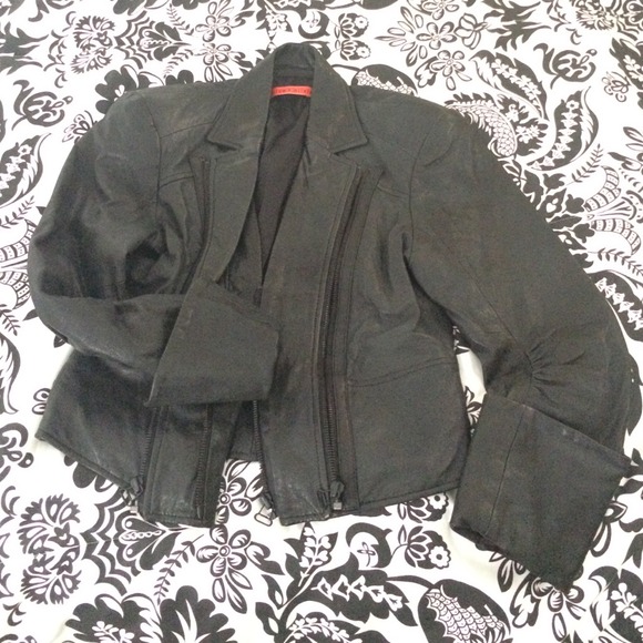 Authentic Alice + Olivia leather moto jacket