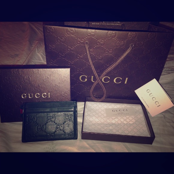 Rubber guccissima leather card holder wallet 💳💳