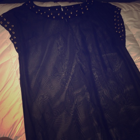 Black and gold dress