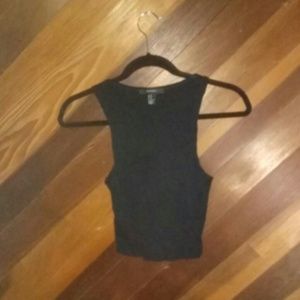 Forever 21 black wifebeater crop