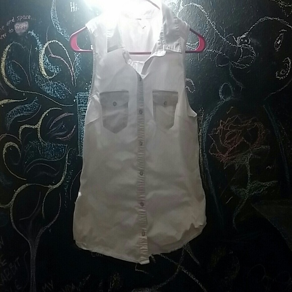 White Sleeveless Top