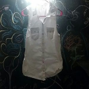 White Sleeveless Top