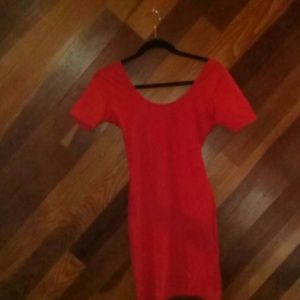 American Apparel Red Jersey Dress