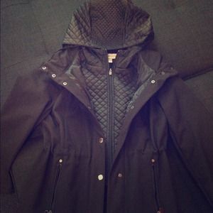 Quilted Black Water Repellant Double Vest Coat.