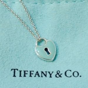 Tiffany&Co. Rare mini heart and lock necklace.