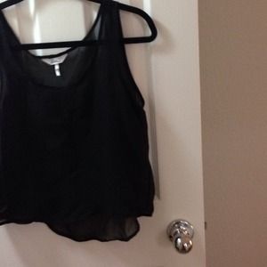 Sheer black top