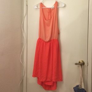 Peach and coral dress
