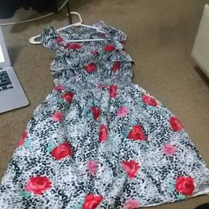 Cheetah and rose dress