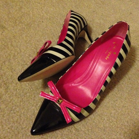 Kate Spade BRAND NEW Pink Black Heel