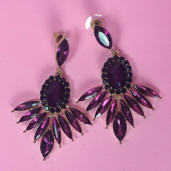 ❗️REDUCED FROM $15❗️ Deep purple earrings