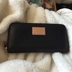 Black/Rose Gold MK wallet