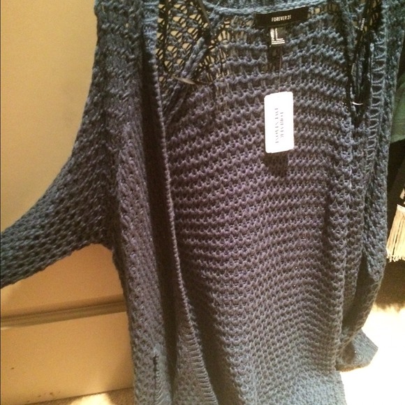 Blue cardigan