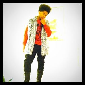 Frankly My Dear Shaggy fur Vest jacket