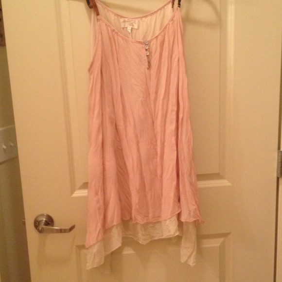 Peach and cream dress