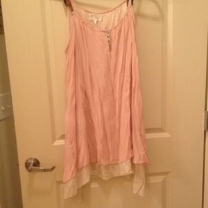 Peach and cream dress