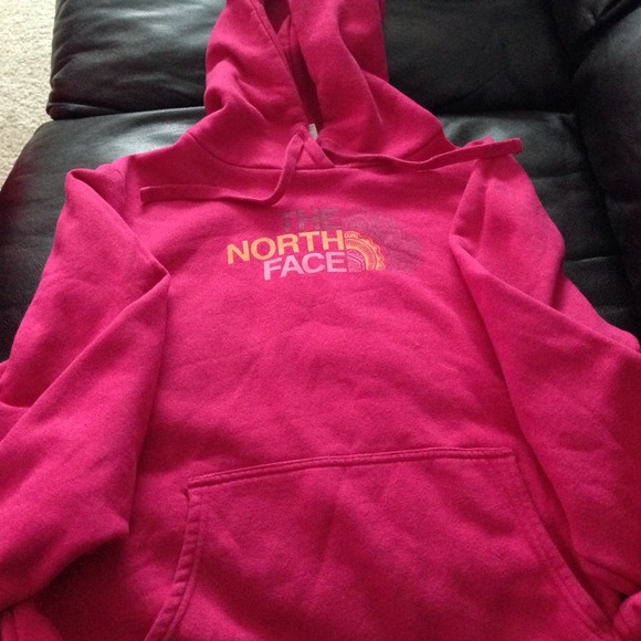 North Face pink hoodie