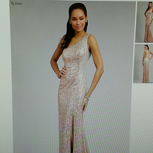 Gorgeous long gold sequin gown