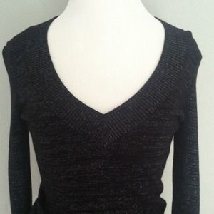 Express Black Sweater with hints of silver!
