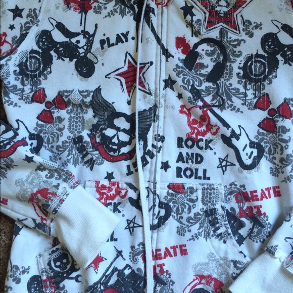 Worn twice "rock & roll" hoodie - Picture 2 of 2