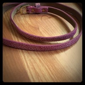 Adorbs Ann Taylor white spotted pink & white belt