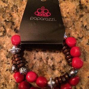 Red bracelet, elastic band