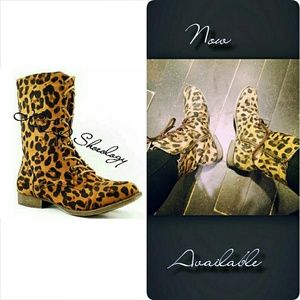Leopard Low Rider Boots $25 w/PAYPAL