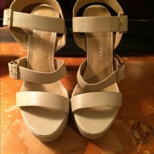 Lauren Conrad LAYNE Nude Strappy Platform Pump