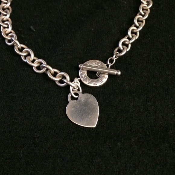 Tiffany Heart Tag Toggle Necklace