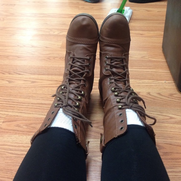 Brown Combat Boots