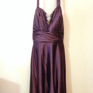 Purple evening dress