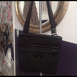 Mk neoprene crossbody bag 10" W x 11-1/2" H x 1" D