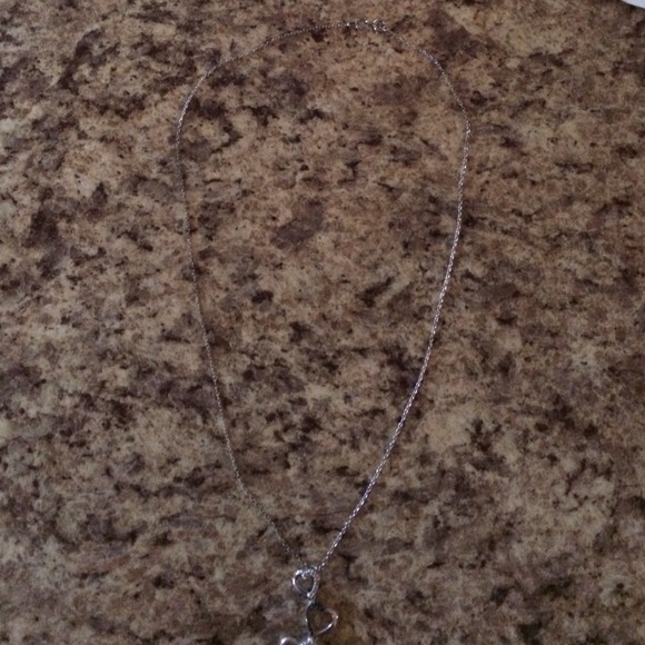 Black and white diamond heart necklace - Picture 3 of 7