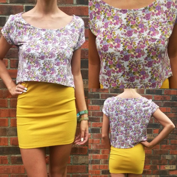 Forever 21 Floral Crop Top