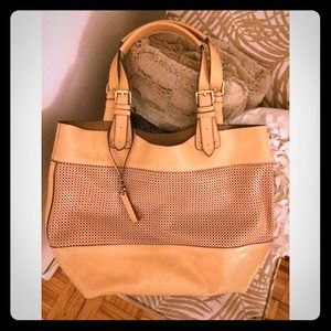 Vince Camuto Perf Tote in Sand