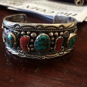 Turquoise sterling silver signed