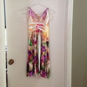 Floral halter top dress