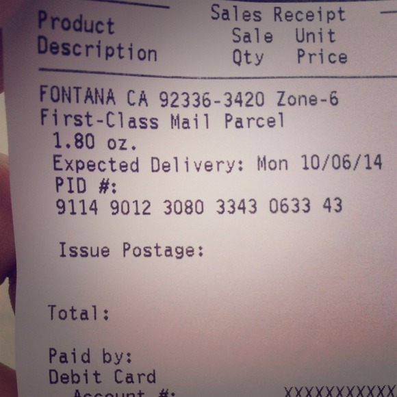 Proof of shipping
