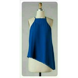 Asymmetric Royal Blue Top