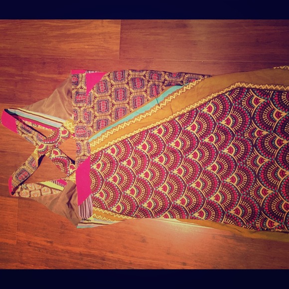 Peacock designed dress
