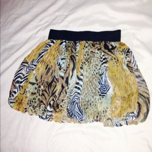 Animal print skirt