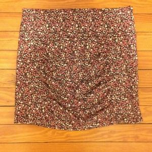 Free People Floral High Waisted Scrunch Skirt