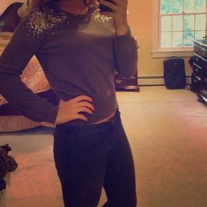 Festive grey sweater