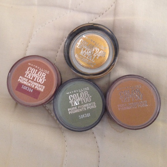 three pigments and one cream! only swatched!